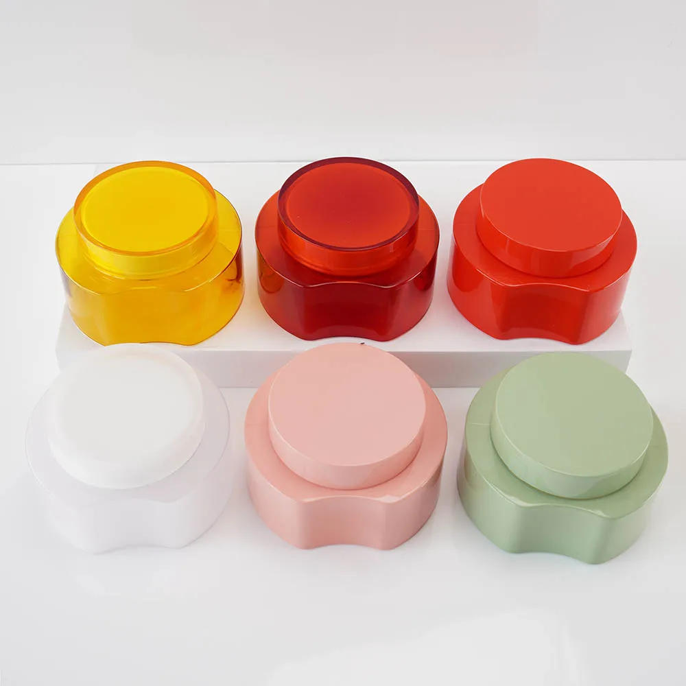 New Product Round Plastic Container Cosmetic Jar Glass square Sheet Mask Jar