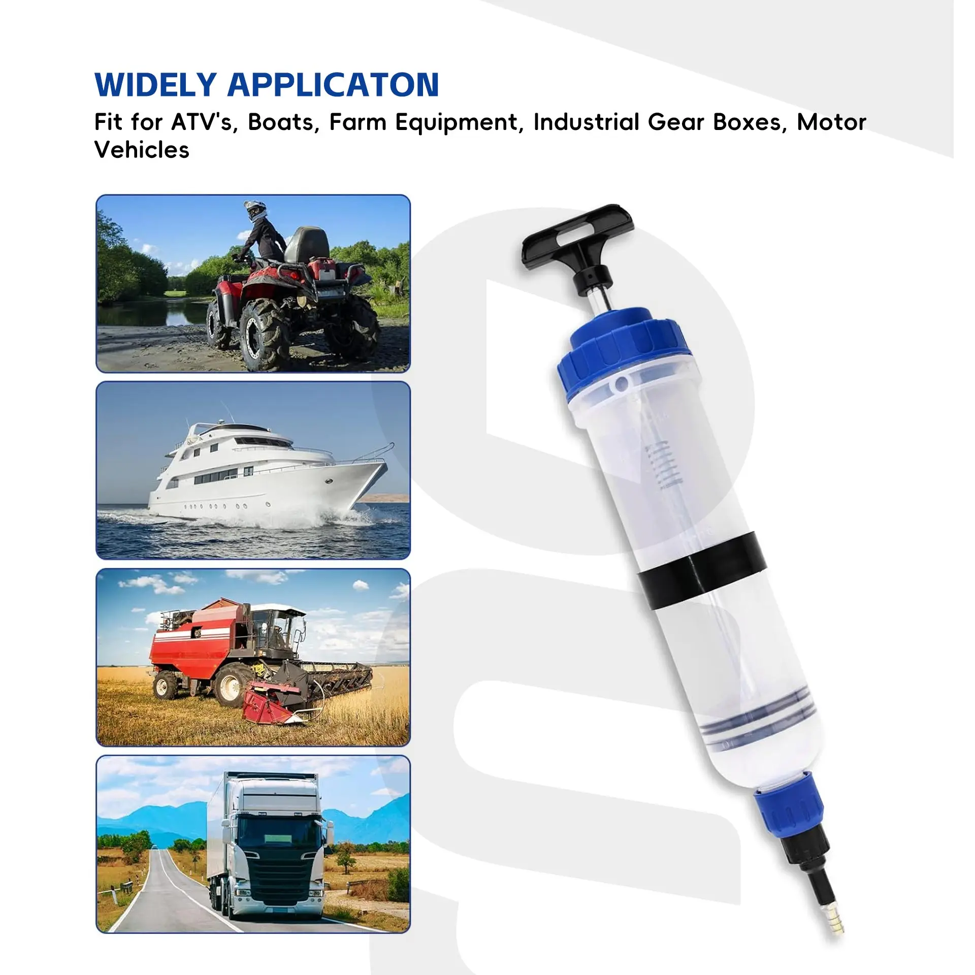 1.5L Capacity Manual Oil Fluid Extraction Extractor Filling Syringe Bottle Fluid Suction Vacuum Extractor Transfer Syringe Pump