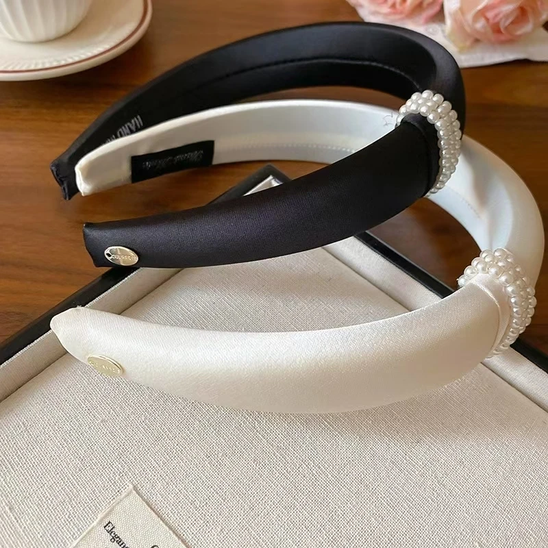 wholesale fashion elegant hair accessories hair tie minimalist headband pearl hair bands for women