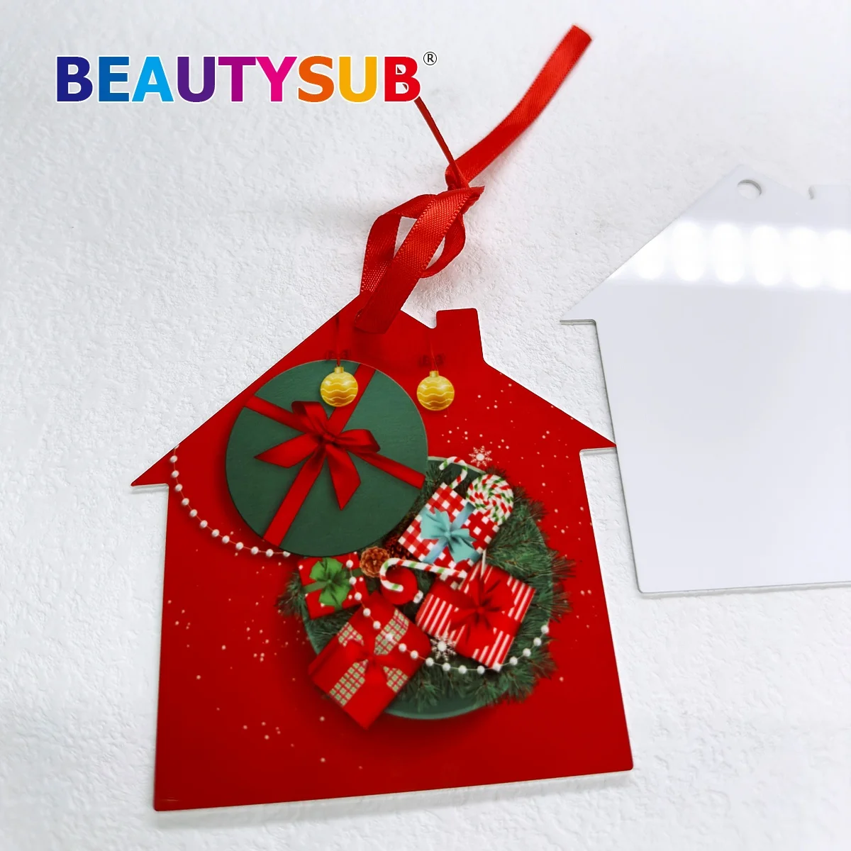BEAUTYSUB Longstar HD Sublimation aluminum Ornament white heat transfer photo printable metal coating blanks Cut by CNC router