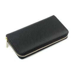 2112  Ladies Travel Purse Zip Around Clutch Wallets Wristlet Blocking PU Leather Women Long Wallet