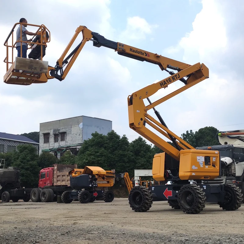 2021 year new design Haulotte Offical 16m Mobile Diesel Articulating Booms Lift Aerial adjustable boots work platform