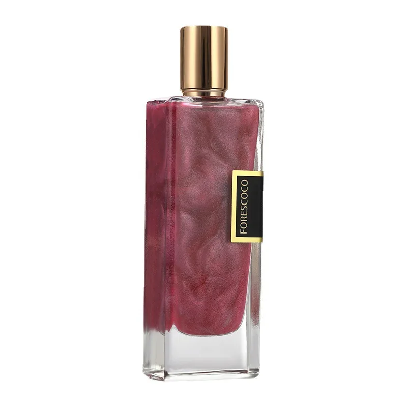 Clear Square 50ml Empty Glass Jasmine Fragrance Gilding Perfume Packaging Bottle