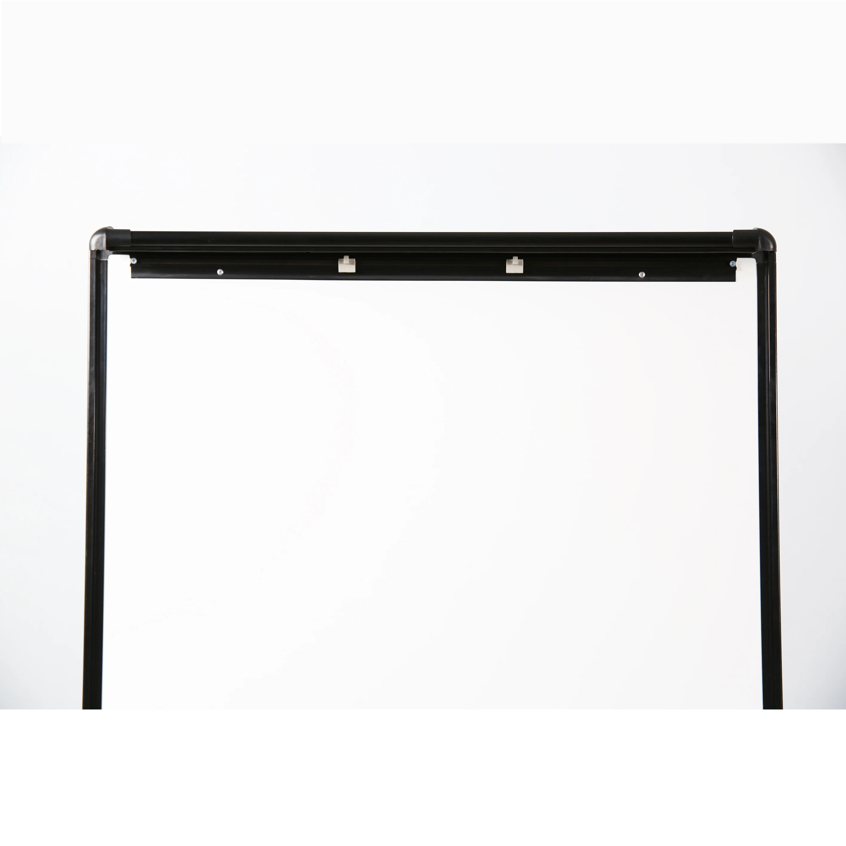 Height adjustable 5 Star legs flipchart lockable castors lacquered steel magnetic mobile board with paper clips moble board