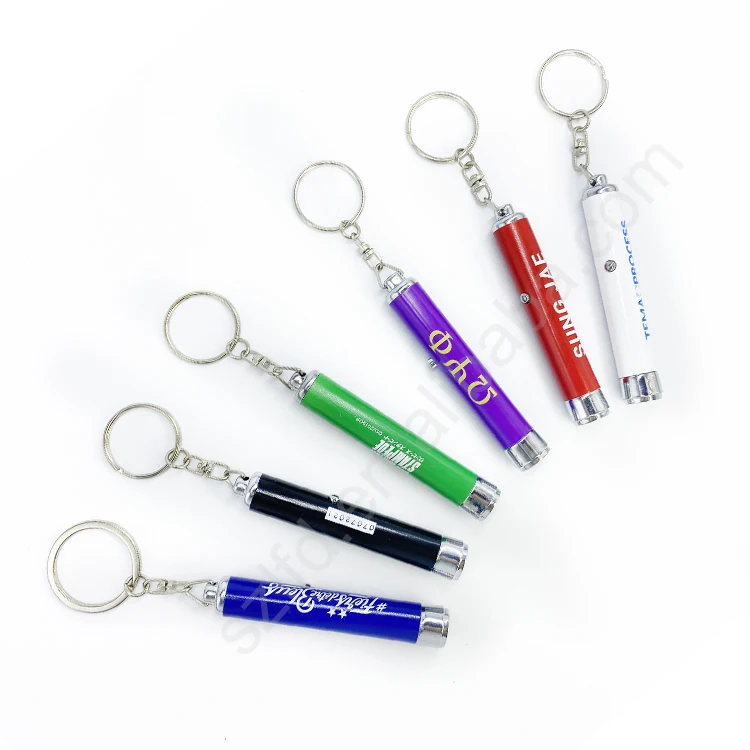 led metal projector torch key chain light for promotion gifts , led logo projection key chain