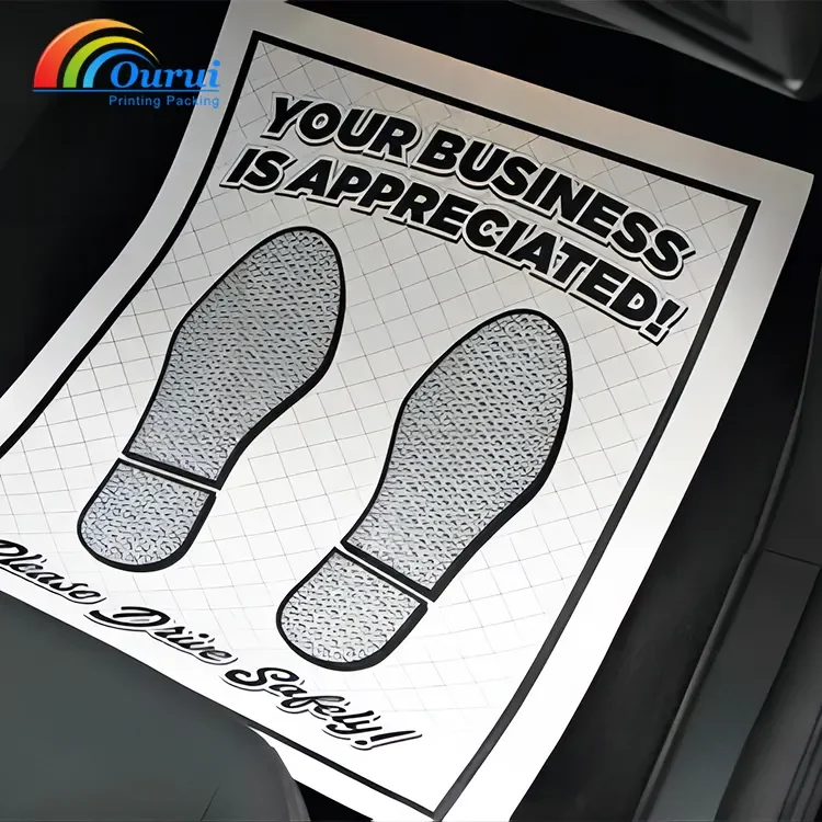 Wholesale OEM print paper car disposable floor mat  custom car floor mats