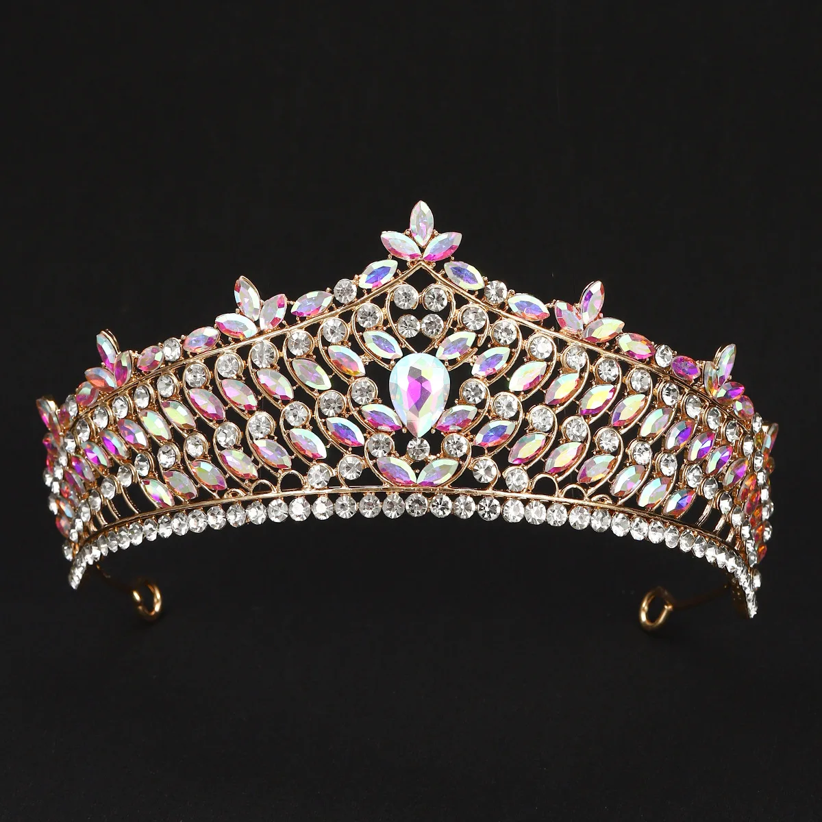 ROMANTIC Wholesale Girl Party Hair Accessories Bride Crystal Wedding CrownBride Crystal Wedding Crown Bridal Tiara