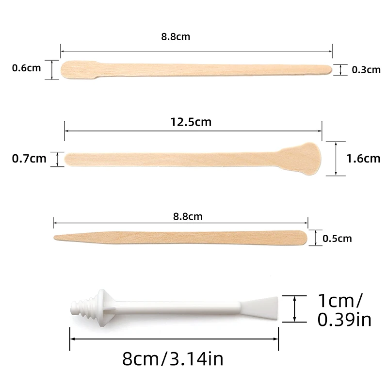 Wholesale Cream Craft Eyebrows Spatulas Popsicle Wax Disposable Applicator Tongue depressor Hair Wooden Spatula Stick Removal