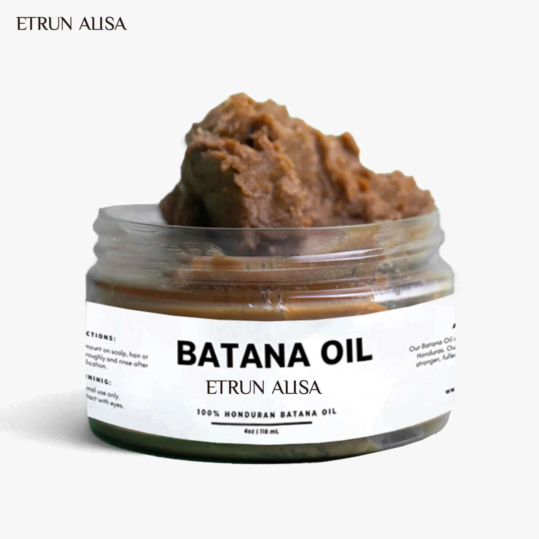 ETRUN ALISA оптовая продажа сырое органическое масло Honduras Batana для роста и питания волос частная марка