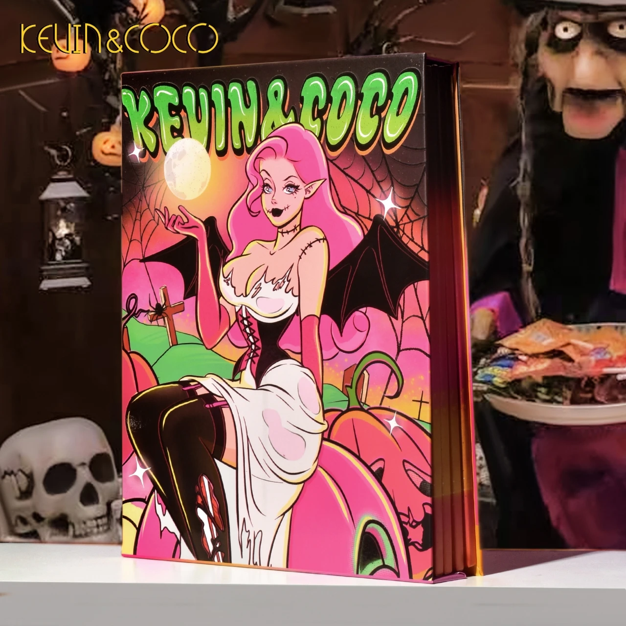 Hot Sale Kevin coco 4 Pages Eyeshadow Palette 117 Colors  High Pigment Halloween Cosmetic Long-Lasting Matte Makeup sombra de