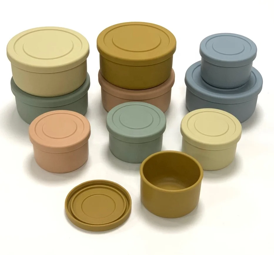 Portable Tableware Outdoor Lunch Box BPA Free Food Grade Silicone Soft Picnic Bento Box Food Storage Containers