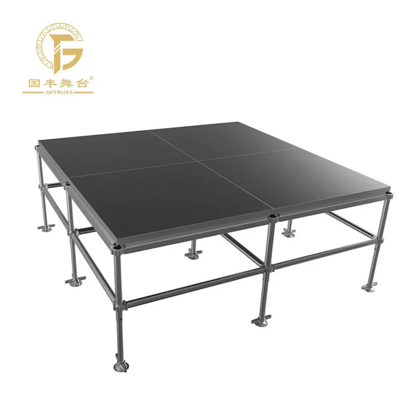 Portable Square Aluminum Plywood  Stage with Iron Frame and TUV Certified for Concerts