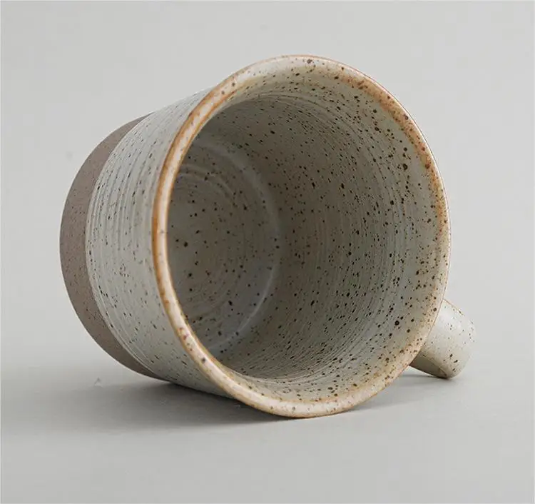 Multiple Colors Ceramic Coffee Mug with Saucer Set 200ml Stoneware Tea Cup With/Without Handle For Beverage