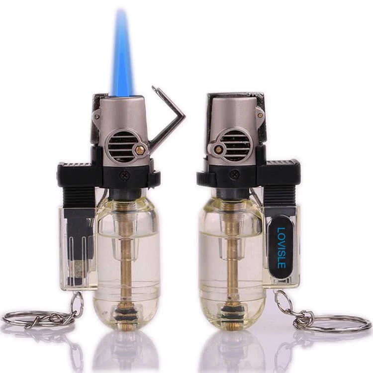
Lovisle Tech Jet Torch Lighter Cigar Lighter Triple Jet Flame Refillable Butane Lighter Gas Fluid Wheel Lighter with Punch 