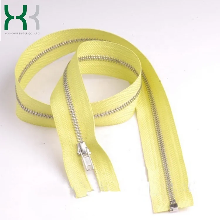 Wholesale open nylon nickl free zipper with platinum plating teeth