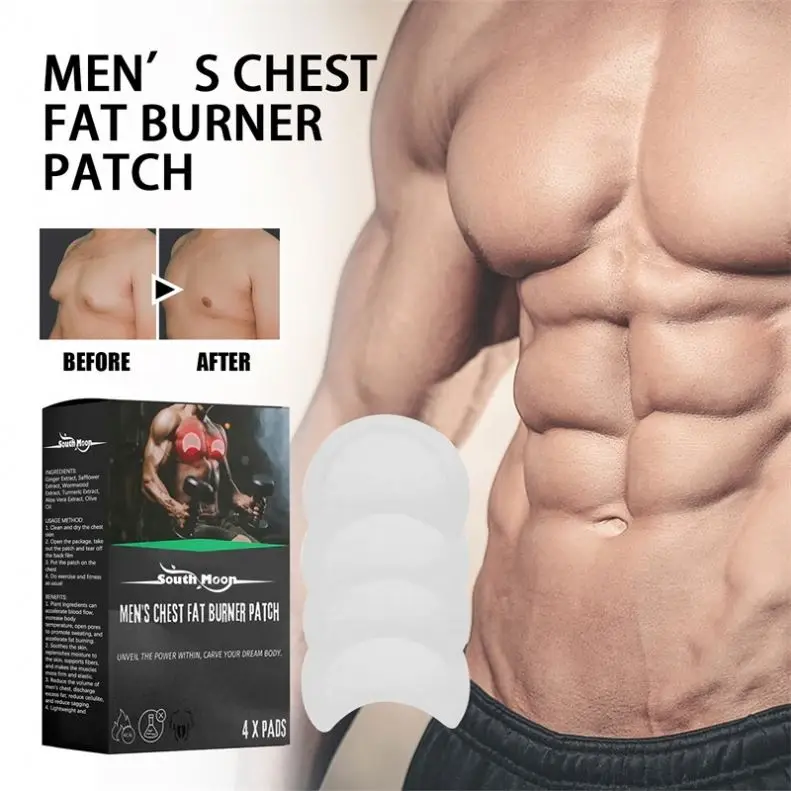 oem South Moon New 4 Pcs Pack Body Shaping Wormwood Patch Weight Loss Fast Burn Sticker Chest Care Chest Fat Burning Patch