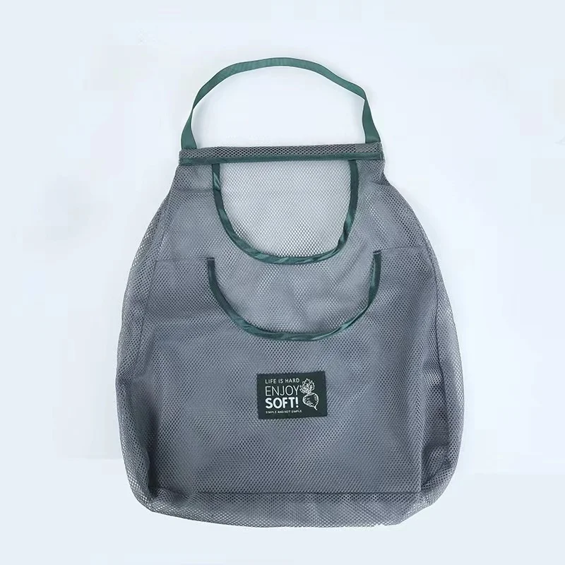 Сетчатая подвесная сумка для хранения продуктов, многоразовый органайзер для фруктов, овощей, чеснока, лука, кухонные аксессуары