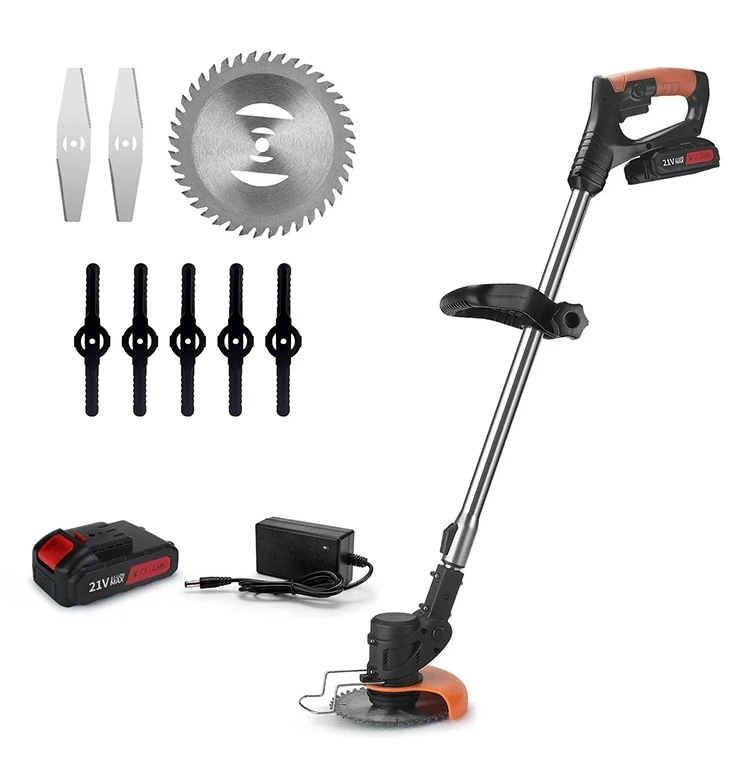 Hot Sale Electric Cordless Battery Grass Trimmer Garden Tools Lithium Battery Home Portable Grass Cutter Handle Weed Remover