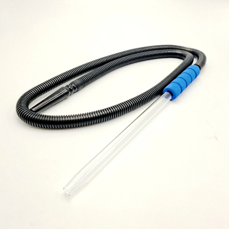 Disposable glass handle/Plastic handle hookah pipe Multi-color custom hookah pipe disposable hookah hose