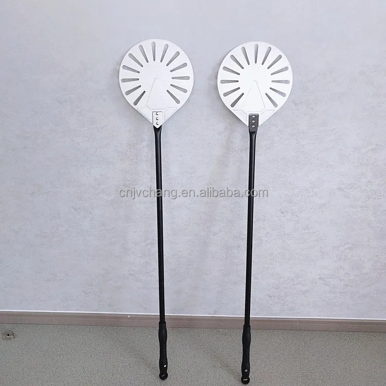 Hot Sale Round 7' 8' 9' Perforated Anodized Aluminum Pizza Turning Peel Shovel Aluminum Long Handle Pizza Oven Tool Kit