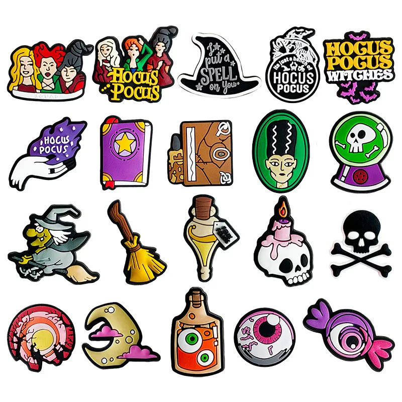Hocus pocus Designer Soft PVC The witch shoes accessories for Croc Shoe Charms