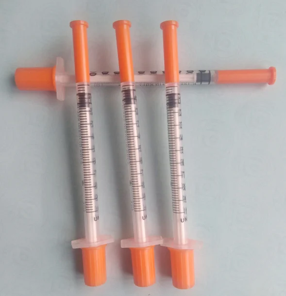 1ml U100 0.5ml disposable injector jeringa desechable insulin syringe with needle