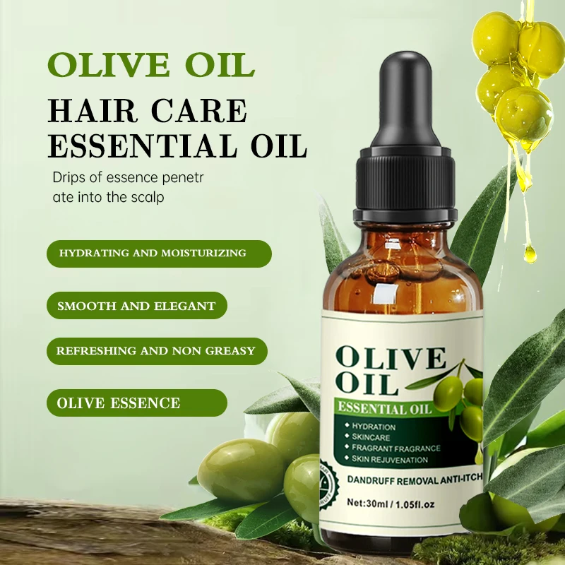 30ml olive oil hair care essential oil sulfate free professional salon quality organic formula nourishing and strengthening OEM
