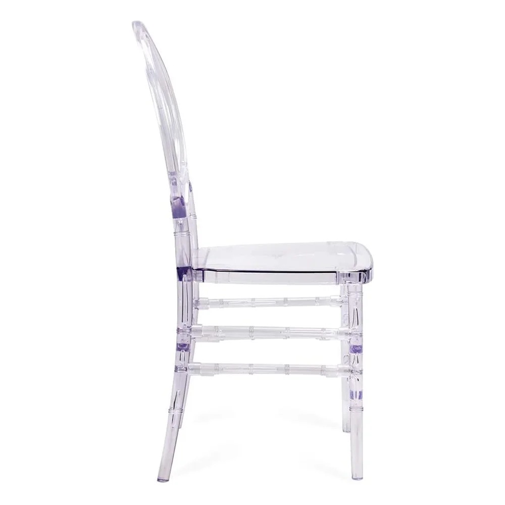 Outdoor Luxury Wedding Chair Hotel Event Banquet Crystal Plastic Wedding Acrylic Chair for Wholesale