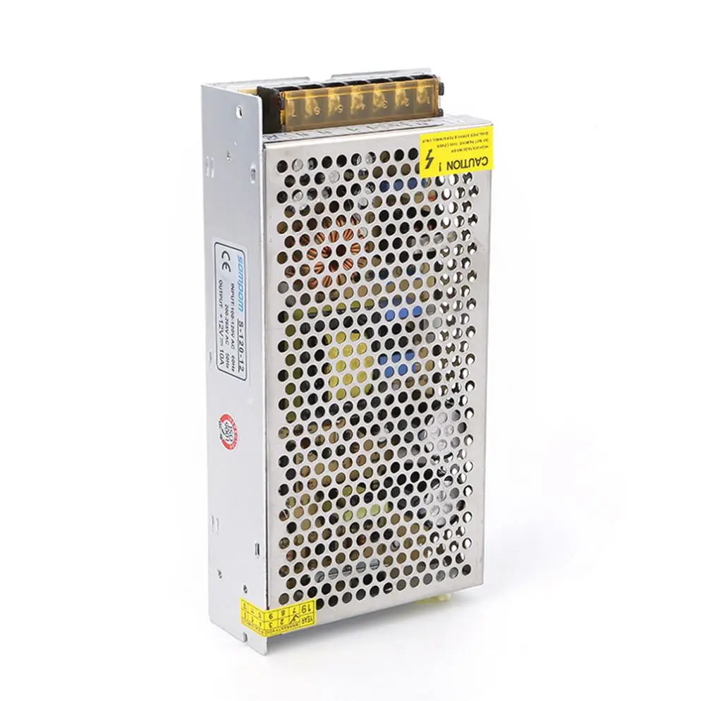 Импульсный источник питания светодиодного табло на din-рейку 120W 12V 10A LED адаптер переменного тока в постоянный D c импульсный светодиодный драйвер S-120-12