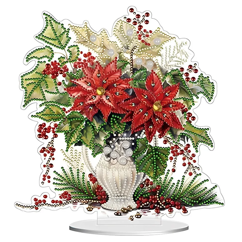 Factory Price 5D DIY Acrylic Diamond Painting Rose Vase Kit Home Desktop Decorative Art Craft Mosaic Painting Desktop Ornaments