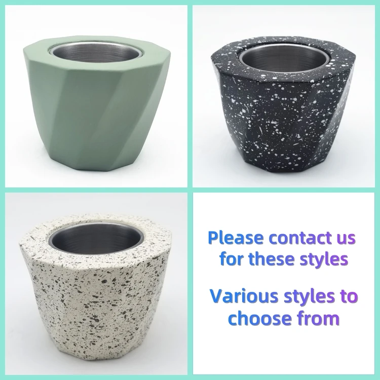 Premium Portable Fire Bowl Mini Ethanol Fireplace Concrete Tabletop Fire Pit for Indoor & Outdoor Use Smokeless