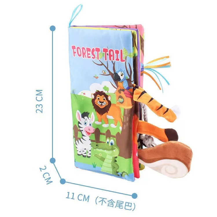 Wholesale Soft Baby Washable Book Ocean Farm Jungle tail Animals story book baby soft Fabric cloth book for Baby Toy