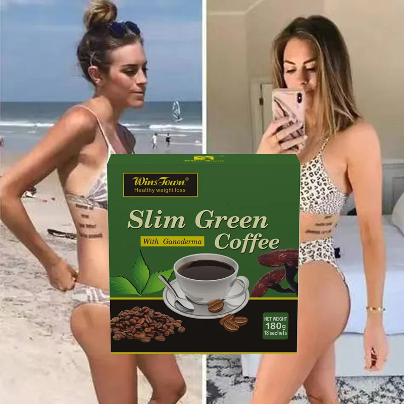 Slim green coffee fat burn Diet control Powder Instant weight loss Ganoderma coffee natural herbs healthy slimming