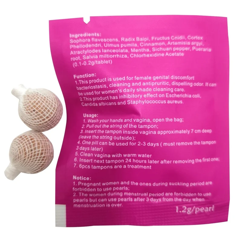 Wholesale Natural Herbs Clean Uterus Yoni Pearl High Quality No Side Effect Womb Vaginal Clean Point Tampon Yoni Detox Pearls