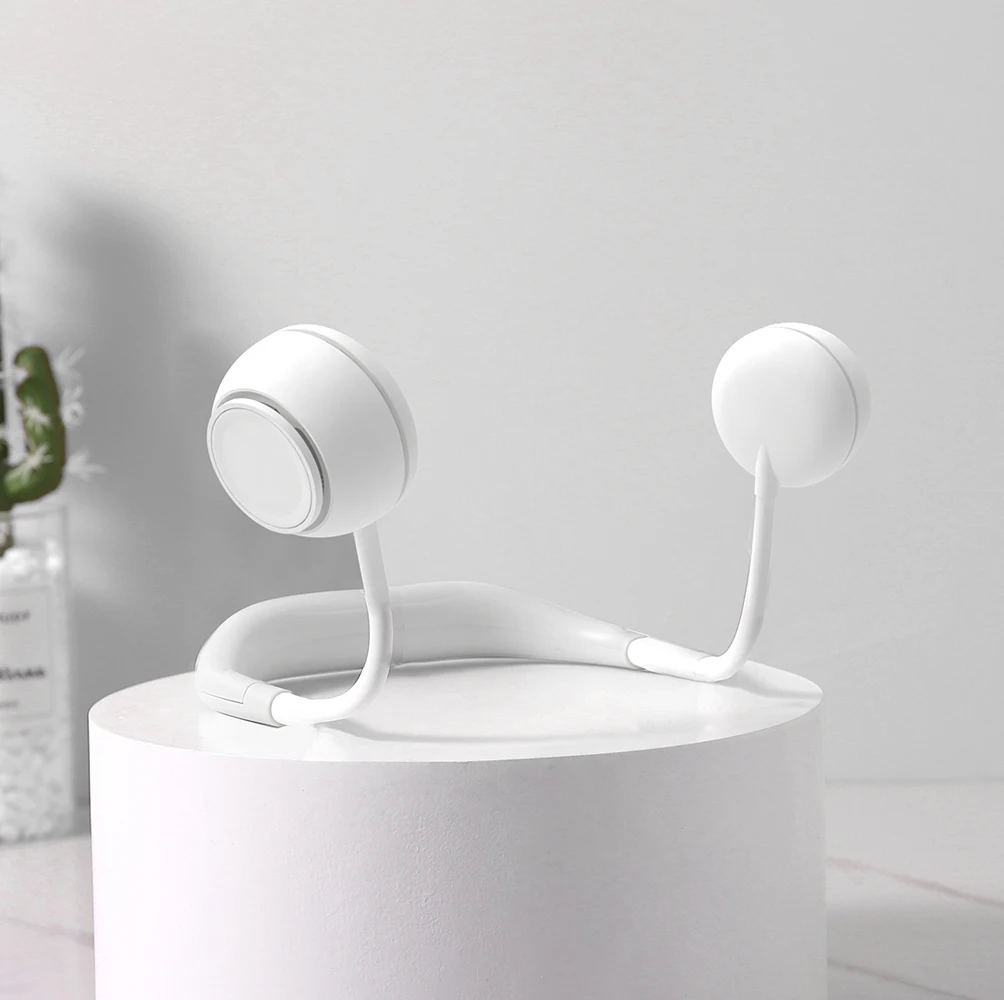 2023 hot sell new design outdoor Leafless without blade air cooler mini summer portable usb personal rechargeable neck fan