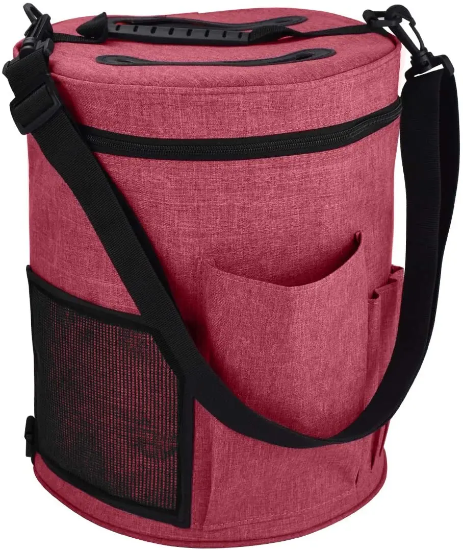 Yarn Bag Organiser on Wheels Rolling Knitting Bag with Trolley  Crochet Hooks Knitting Needles and Supplies