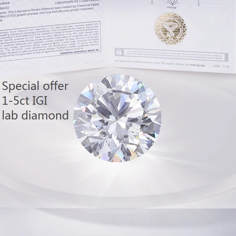 Wholesales lab grown diamante 1ct 2ct 3ct 4ct 5ct  Cut DEF VS VVS excellent cut white color loose man made diamond