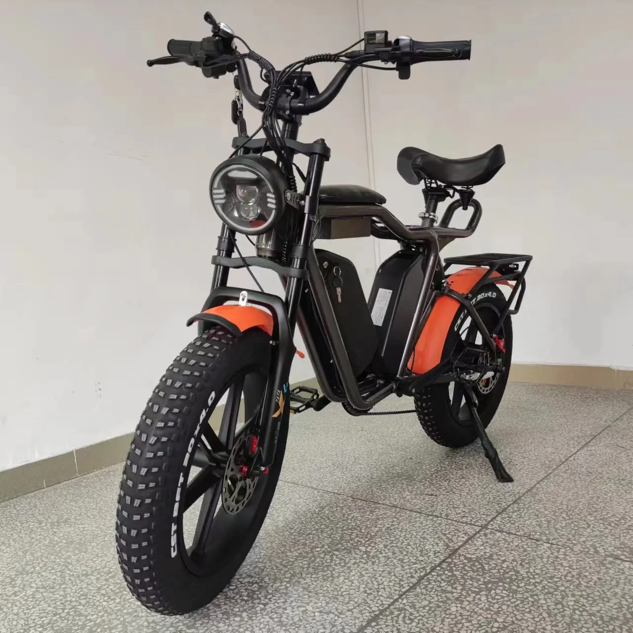 Broad Saddle Ebike Dual Battery 22 Ahx2 48v 1000w Long Range 20 Inch  Fat Bike Full Suspension Hydraulic Brake MTB