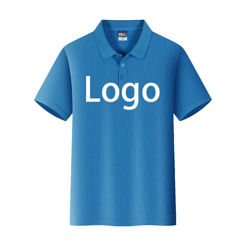 Unisex Customized Short-Sleeved Polo Shirt Breathable Pure Cotton Corporate Culture Advertising Workwear