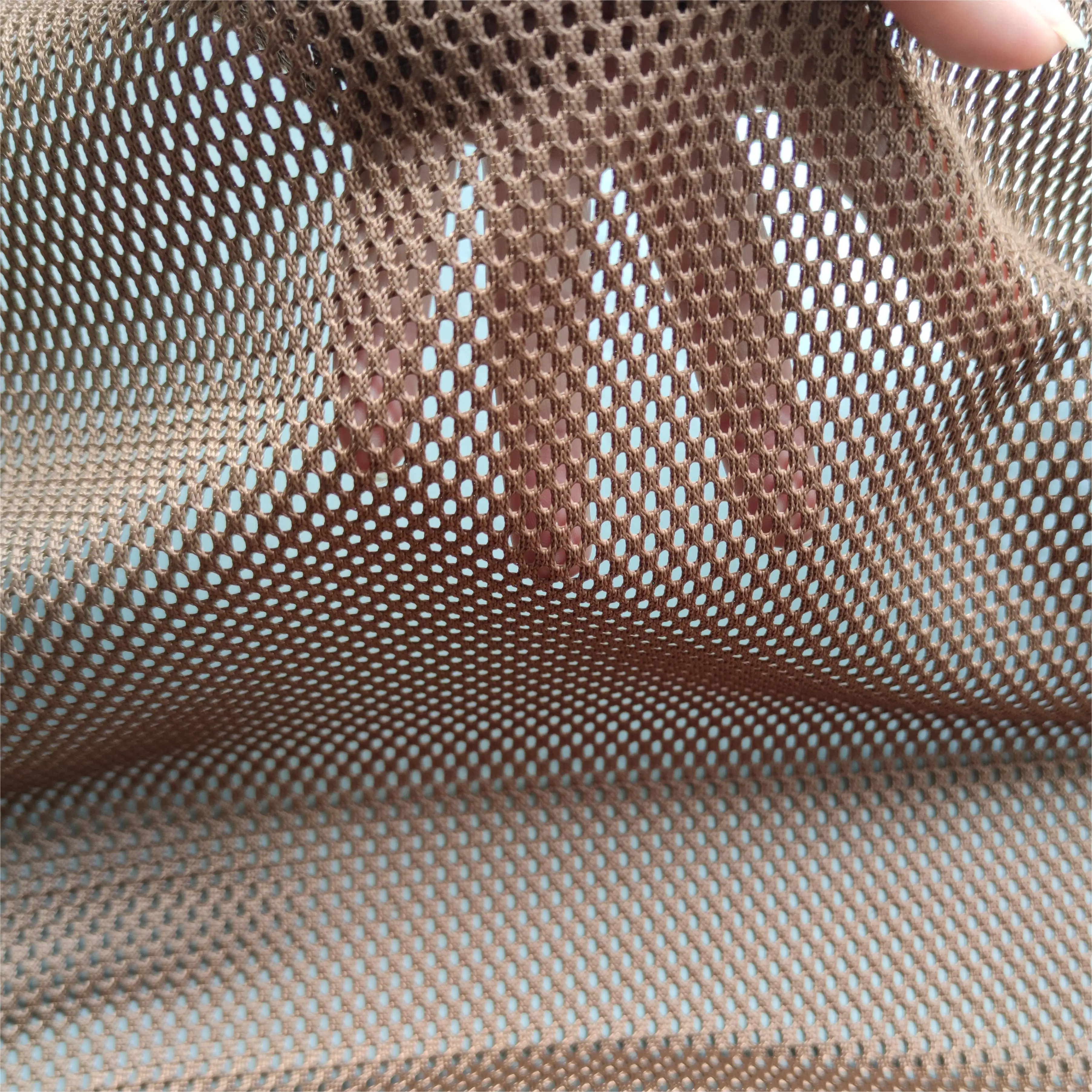 Custom thickened strong polyester flame-retardant anti-tear mesh breathable office seat bag shoe clothing fabric