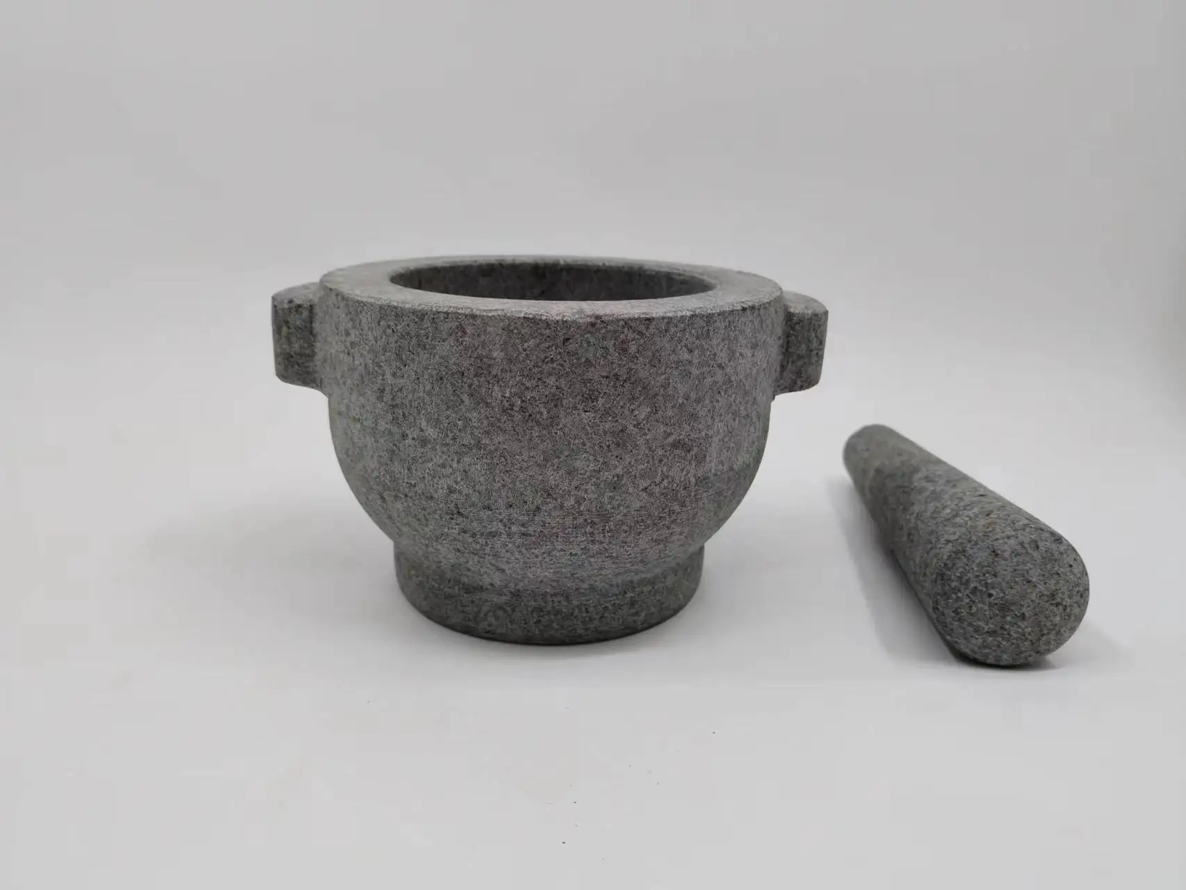 Factory Supplied Custom Logo Granite Mortar Pestle Set Natural Stone Spice Grinding for Kitchen Seasonings Box Packing