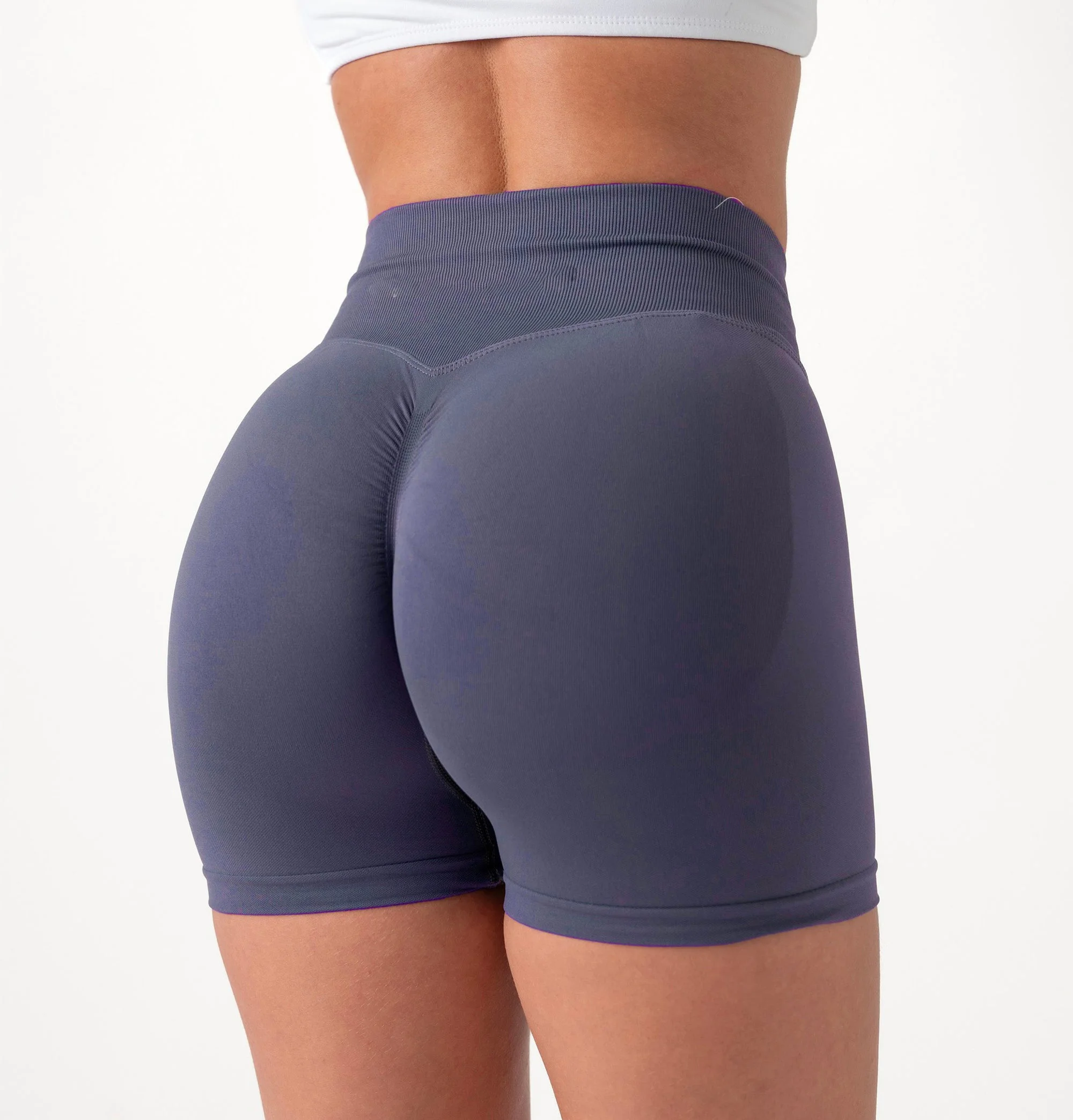 new design high waist gym nylon shorts breathable workout scrunch butt seamless sports yoga shorts for women