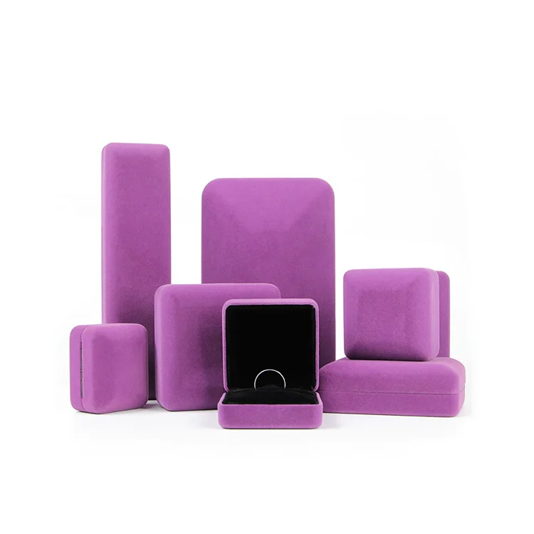 Velvet Fabric Ring Necklace High Quality luxury gift metal Jewelry package box