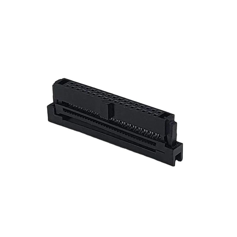 custom 6-28pin 1.27mm pitch 34 pin idc socket double row female connectors extension assembly