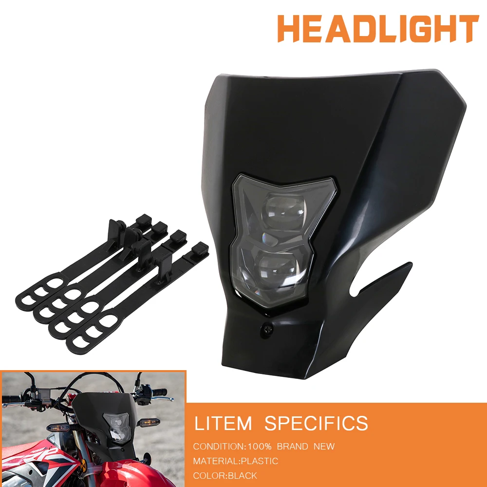 Motorcycle MX Enduro Dirt Bike LED Headlight Headlamp for H onda CRF450L CRF450XR 2019-2020