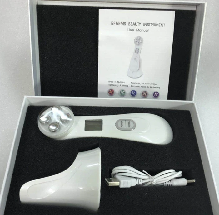 Factory Supply Micro Current Micro Needle Led Light Therapy for Face EMS Device Anti Wrinkles Beauty Equipment