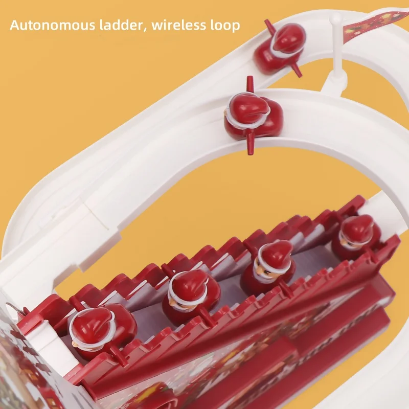 Christmas track slide stairs toys Plastic Game Set Race Electric Slide Track Toys Game