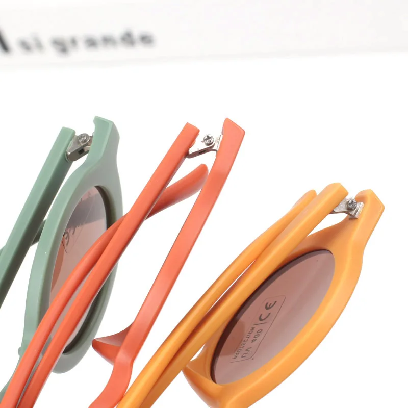 LHKS1101 Good Quality Cute Round Sun Glasses Kids Frosted Sunglasses Wholesale For Girls And Boys