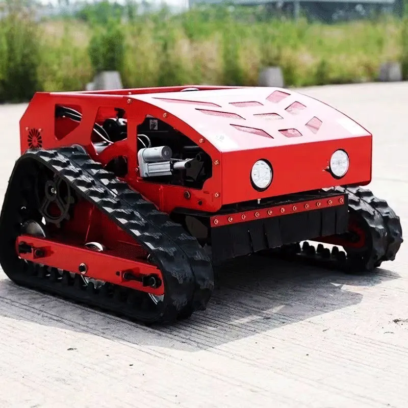 rubber crawler robot Gasoline Self Propelled Garden remote control Lawn Mower for sale