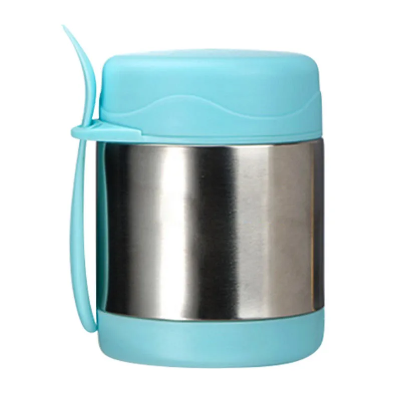 12oz double-wall vacuum insulated soup jar stainless steel kid food jar thermos lunch box with spoon and fork